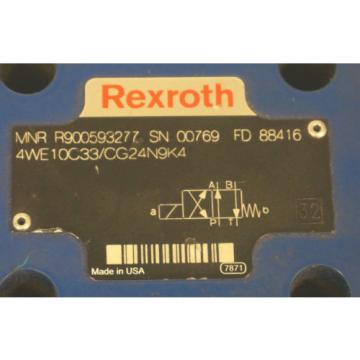 NEW India Singapore REXROTH 4WE10C33/CG24N9K4 DIRECTIONAL CONTROL VALVE R900593277