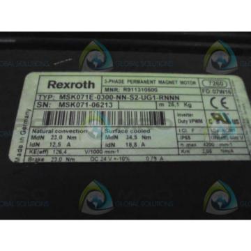 REXROTH Canada France MSK071E-0300-NN-S2-UG1-RNNN SERVO MOTOR *NEW NO BOX*