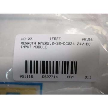 NEW Italy Singapore REXROTH RME02.2-32-DC024 24V-DC INPUT MODULE D527714