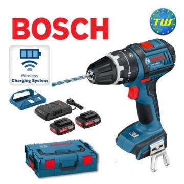 Bosch Wireless GSB18V-LI 18V Combi Drill 2x Batteries Charging Bay &amp; Inverter