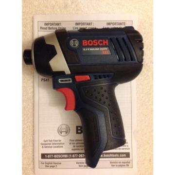 New Bosch 12V 12 Volt Lithium Ion PS41B 1/4&#034; Hex Cordless Impact Driver PS41