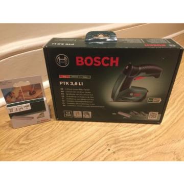 New Bosch PTK 3.6 LI 3.6v Cordless Staple Gun+Bosch1000 extra staples 8mm