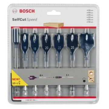 Bosch 2608587009 16/18/20/22/25/32 mm Self-Cut Speed Set (7-Piece) NEW