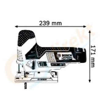 BOSCH BATTERY JIGSAW GST 12V-70 / GST 10,8 V-LI , SOLO VERSION, L-BOXX