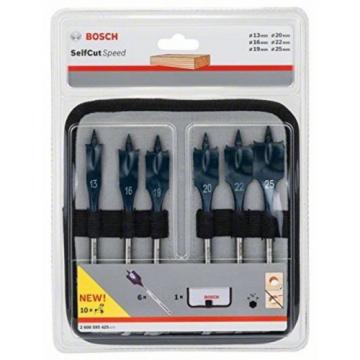 Bosch 6 Pc Easy Drill Spade Wood Hole Drill Bits Sizes - 13, 16, 19, 20, 22, 25