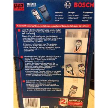 BOSCH GMS120 Wall Scanner Wood Detection Metal Detection NEW