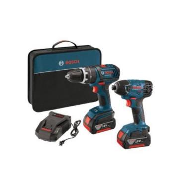 2-Tool 18-Volt Lithium-Ion Cordless 1/2 in Compact Tough Hammer Drill Driver Kit