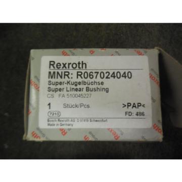 NEW Greece Korea REXROTH SUPER LINEAR BUSHING R067024040