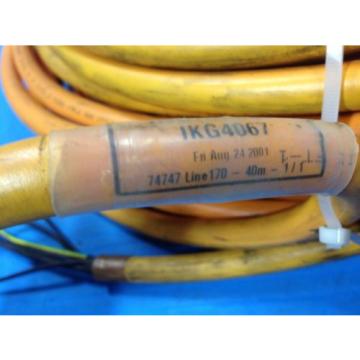 REXROTH Singapore Japan INDRAMAT INK0602 SERVO CABLE IKG4067 40 METER 11610156 USED (B28)