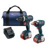 Bosch CLPK251-181 18V Li-Ion 4.0Ah EC Brushless Impact Driver &amp; Drill/Driver Kit #1 small image