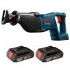 BOSCH CRS180B-RT 18V Li-Ion Cordless Reciprocating Saw &amp; 2 BAT612-RT Batteries #1 small image