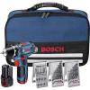 Bosch GSR 12V-Li 2 batterie trapano avvitatore + 3 kit punte inserti valigetta #1 small image