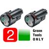 2 GENUINE BOSCH 10,8V 2.0a BATTERY Li-ION(GREEN TOOL) 1600A0049P 3165140808804 #