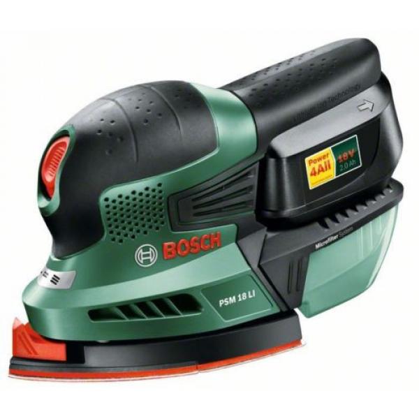 8 ONLY Bosch (18v/2.0ah) PSM 18 Li - Cordless Sander 06033A1372 3165140740036 # #1 image