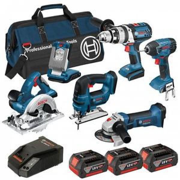 BOSCH BAG+6RS 18V 6 PIECE CORDLESS KIT 3 X 4.0AH COOLPACK 0615990G8J BRAND NEW #1 image