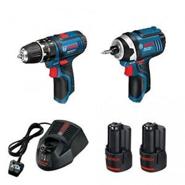 Bosch 12V GSB + 12V GDR  Impact Driver Drill Kit 2 x 2.0Ah in L-BOXX #1 image