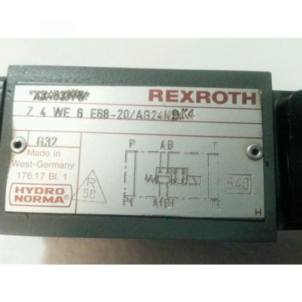 REXROTH Canada USA HYDRAULIC VALVE Z4WE-6-E68-20/AG24N9K4 24VDC Z4WE-6-E68-20 AG24N9K4 #2 image