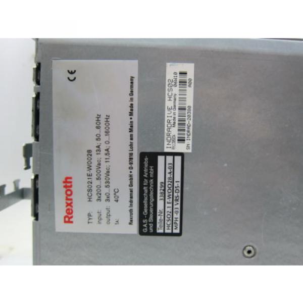 REXROTH Italy India HCS02.1E-W0028-A-03-NNNN IndraDrive C SERVO DRIVE SERCOS INTERFACE #9 image