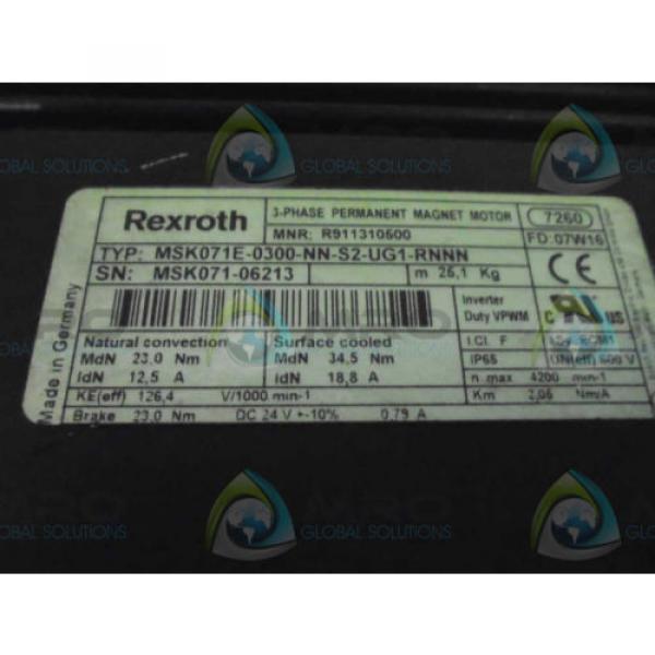 REXROTH Canada France MSK071E-0300-NN-S2-UG1-RNNN SERVO MOTOR *NEW NO BOX* #1 image