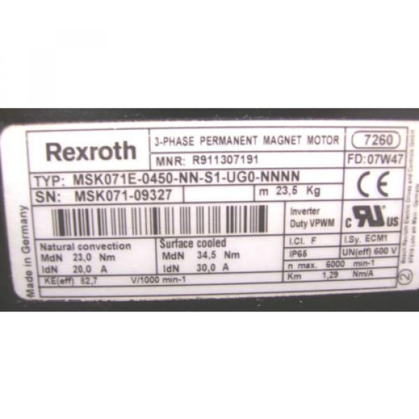 *NEW* Greece Egypt  REXROTH  PERM MAGNET MOTOR  MSK071E-0450-NN-S1-UG0-NNNN  60 Day Warranty! #7 image