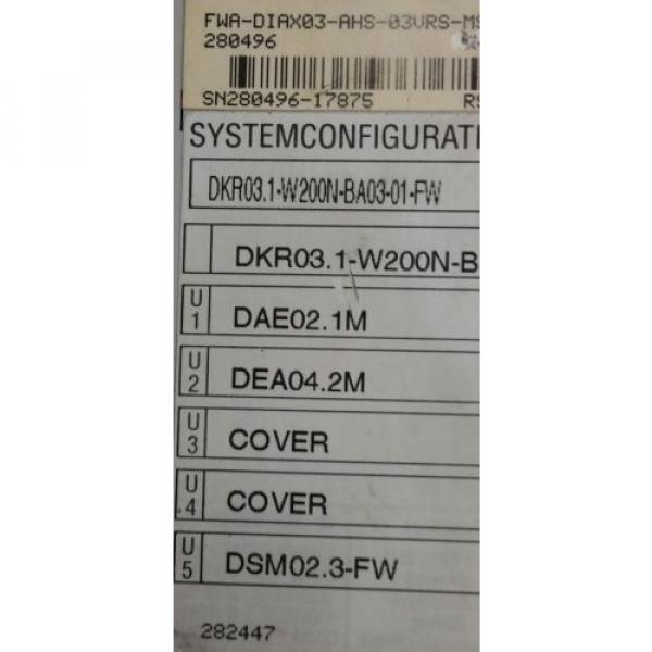 Rexroth Australia India Indramat DIAX03 DKR03.1-W200B-BE12-01-FW #2 image