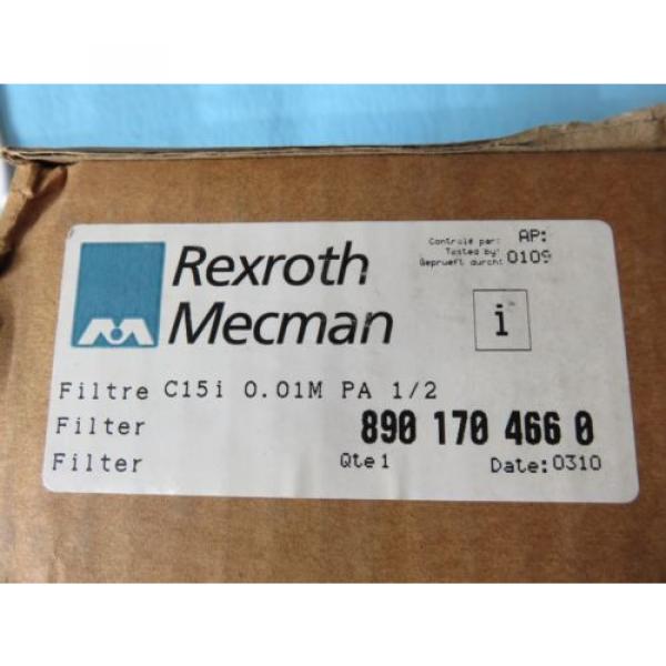 NEW Canada Japan Rexroth Mecman FIL C15i 8901704660 Filtre NIB #10 image