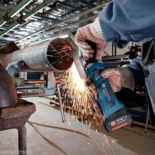 Bosch 18v GWS18 V-LI Cordless Angle Grinder + 2 x 4.0Ah Batteries + Charger #2 image