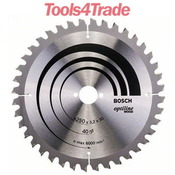 Bosch 250mm x 30mm x 40 Teeth Optiline Wood Circular Saw Blade 2608640643 #1 image