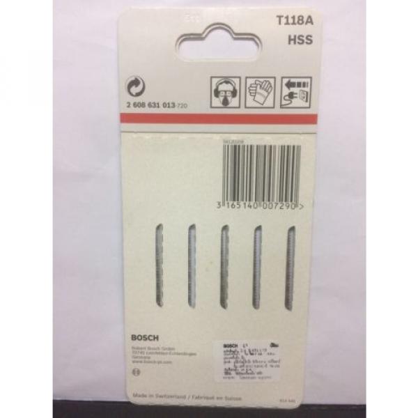 BOSCH JIG SAW BLADE T118A for Metal 1.1-1.50 mm. HSS Swiss Made pack sale (5pcs) #5 image