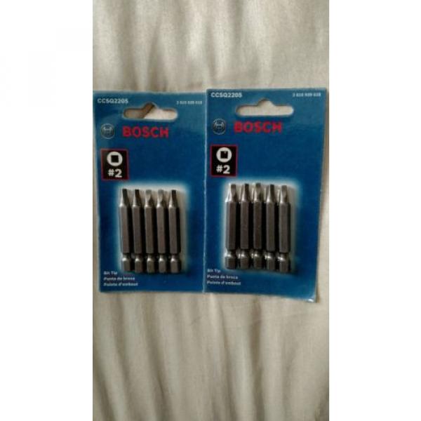 2 packages BOSCH CCSQ2205 #2 SQUARE BIT TIP 5pc #1 image